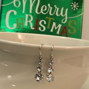Swarovski 3 Stone Earrings.  NWOT